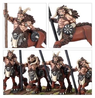 Zeigt die Reihe Beastmen Brayherds - Wild Herd und nicht Centigor Chieftain im Besonderen — dasselbe Bild steht für 2 Einheiten dieser Armee.
