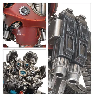 Muestra la gama Mechanicum y no Mechanicum Ordinatus Ulator en particular — la misma imagen representa a 4 unidades de este ejército.