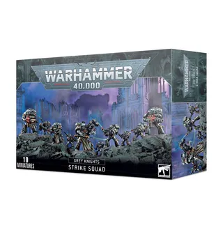 Muestra la gama Grey Knights y no Purifier Squad en particular — la misma imagen representa a 5 unidades de este ejército.