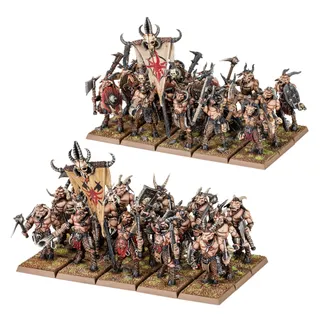 Zeigt die Reihe Beastmen Brayherds - Wild Herd und nicht Gor Herds im Besonderen — dasselbe Bild steht für 3 Einheiten dieser Armee.