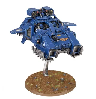 Показує серію Salamanders, а не саме Storm Speeder Thunderstrike — те саме зображення представляє 3 підрозділи цієї армії.