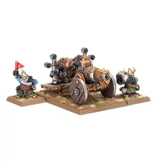 Muestra la gama Dwarfen Mountain Holds y no Flame Cannon en particular — la misma imagen representa a 2 unidades de este ejército.