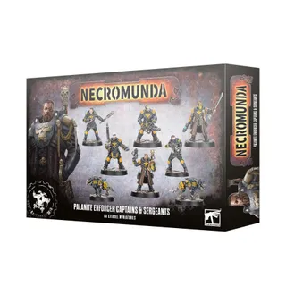 Shows the Palanite Enforcers range rather than Palanite Enforcer Captains & Sergeants in particular — the same picture stands for 3 units of this army.