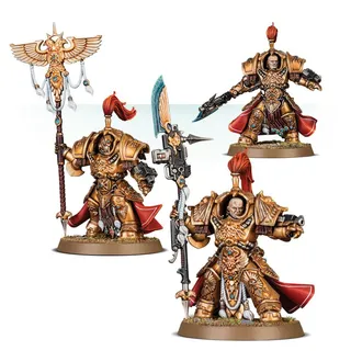 Показує серію Adeptus Custodes, а не саме Allarus Custodians — те саме зображення представляє 2 підрозділи цієї армії.