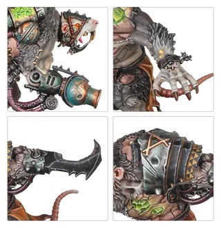 Muestra la gama Skaven - Renegades v2.0 y no Rat Ogres en particular — la misma imagen representa a 3 unidades de este ejército.