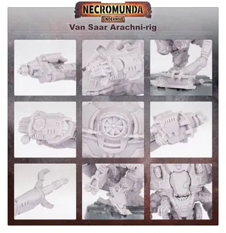 Shows the House Van Saar range rather than Arachni-Rig in particular — the same picture stands for 2 units of this army.
