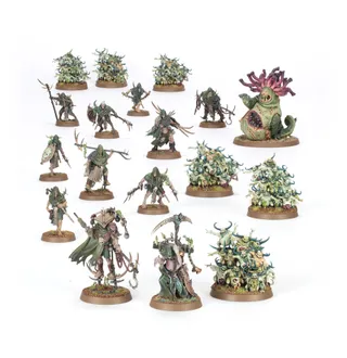 Muestra la gama Maggotkin of Nurgle y no Grandfather's Gardeners en particular — la misma imagen representa a 5 unidades de este ejército.