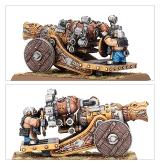 Muestra la gama Dwarfen Mountain Holds y no Flame Cannon en particular — la misma imagen representa a 2 unidades de este ejército.