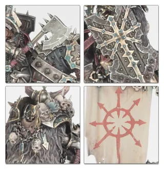 Muestra la gama Warriors of Chaos y no Chaos Knights en particular — la misma imagen representa a 2 unidades de este ejército.