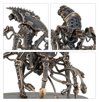 Zeigt die Reihe Dark Mechanicum und nicht Tenebrax 'Archer' Battle Stalker Cohort im Besonderen — dasselbe Bild steht für 3 Einheiten dieser Armee.