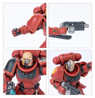 Показує серію Blood Angels, а не саме Knight Paladin — те саме зображення представляє 9 підрозділів цієї армії.