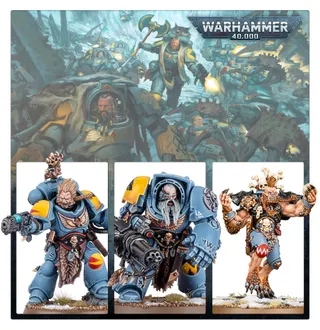 Muestra la gama Space Wolves y no Armiger Warglaive en particular — la misma imagen representa a 6 unidades de este ejército.