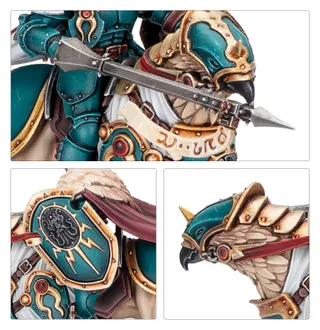 Pokazuje serię Stormcast Eternals, a nie konkretnie Stormstrike Palladors (Scourge of Aqshy) — to samo zdjęcie reprezentuje 2 jednostki tej armii.