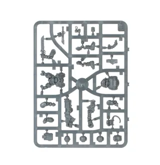 Zeigt die Reihe Leagues of Votann und nicht Ironkin Steeljacks with Heavy Volkanite Disintegrators im Besonderen — dasselbe Bild steht für 3 Einheiten dieser Armee.