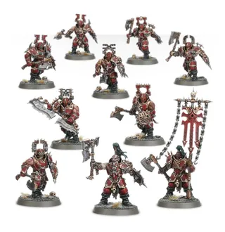 Zeigt die Reihe Blades of Khorne und nicht Blood Warriors im Besonderen — dasselbe Bild steht für 2 Einheiten dieser Armee.