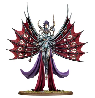 Muestra la gama Hedonites of Slaanesh y no Synessa, the Voice of Slaanesh en particular — la misma imagen representa a 2 unidades de este ejército.