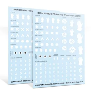 Pokazuje serię Iron Hands, a nie konkretnie Armiger Warglaive — to samo zdjęcie reprezentuje 4 jednostki tej armii.