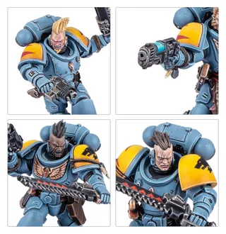 Muestra la gama Space Wolves y no Armiger Warglaive en particular — la misma imagen representa a 7 unidades de este ejército.