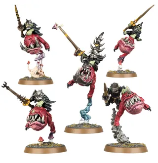 Muestra la gama Gloomspite Gitz y no Boingrot Bounderz en particular — la misma imagen representa a 2 unidades de este ejército.