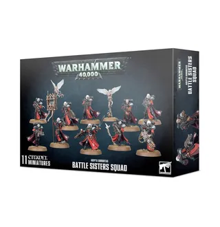 Pokazuje serię Adepta Sororitas, a nie konkretnie Dominion Squad — to samo zdjęcie reprezentuje 2 jednostki tej armii.