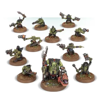 Muestra la gama Orks y no Gretchin en particular — la misma imagen representa a 3 unidades de este ejército.