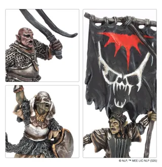 Muestra la gama Mordor y no Orc Captain en particular — la misma imagen representa a 2 unidades de este ejército.