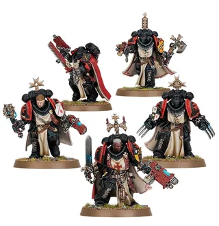 Muestra la gama Black Templars y no Sword Brethren Squad en particular — la misma imagen representa a 3 unidades de este ejército.