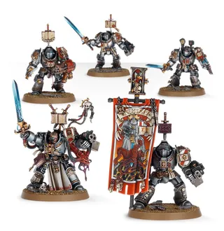 Muestra la gama Grey Knights y no Paladin Squad en particular — la misma imagen representa a 3 unidades de este ejército.