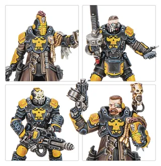 Shows the Palanite Enforcers range rather than Palanite Enforcer Captains & Sergeants in particular — the same picture stands for 3 units of this army.