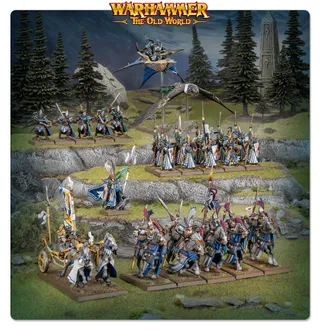 Zeigt die Reihe High Elf Realms - Chracian Warhost und nicht Storm Weavers im Besonderen — dasselbe Bild steht für 5 Einheiten dieser Armee.