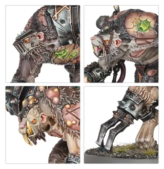 Muestra la gama Skaven - Renegades v2.0 y no Rat Ogres en particular — la misma imagen representa a 3 unidades de este ejército.