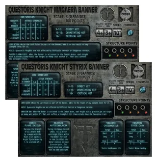 Показує серію Knight Household, а не саме Questoris Knight Banner — те саме зображення представляє 2 підрозділи цієї армії.
