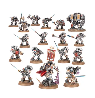 Muestra la gama Grey Knights y no Brother-Captain en particular — la misma imagen representa a 7 unidades de este ejército.