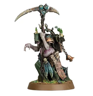Pokazuje serię Chaos Dwarfs, a nie konkretnie Sorcerer-Prophet — to samo zdjęcie reprezentuje 2 jednostki tej armii.