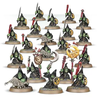 Zeigt die Reihe Gloomspite Gitz und nicht Moonclan Stabbas im Besonderen — dasselbe Bild steht für 2 Einheiten dieser Armee.