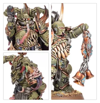 Zeigt die Reihe Death Guard und nicht Chaos Cerastus Knight Lancer im Besonderen — dasselbe Bild steht für 3 Einheiten dieser Armee.