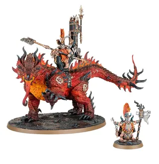 Pokazuje serię Fyreslayers, a nie konkretnie Auric Runefather on Magmadroth — to samo zdjęcie reprezentuje 2 jednostki tej armii.