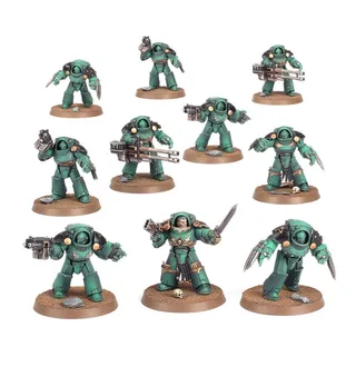 Zeigt die Reihe Dark Angels (I) und nicht Tartaros Terminator Siege Squad im Besonderen — dasselbe Bild steht für 4 Einheiten dieser Armee.