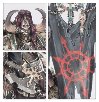 Shows the Warriors of Chaos - Heralds of Darkness range rather than Aspiring Champion in particular — the same picture stands for 4 units of this army.