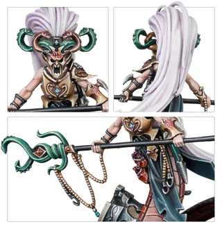Pokazuje serię Daughters of Khaine, a nie konkretnie Melusai Ironscale — to samo zdjęcie reprezentuje 2 jednostki tej armii.