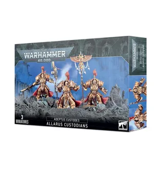 Показує серію Adeptus Custodes, а не саме Allarus Custodians — те саме зображення представляє 2 підрозділи цієї армії.