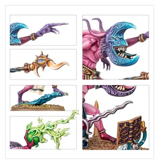 Pokazuje serię Chaos Daemons, a nie konkretnie Changecaster — to samo zdjęcie reprezentuje 4 jednostki tej armii.