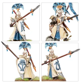 Zeigt die Reihe Lumineth Realm-lords und nicht Thyrielle's Zephyrites im Besonderen — dasselbe Bild steht für 2 Einheiten dieser Armee.
