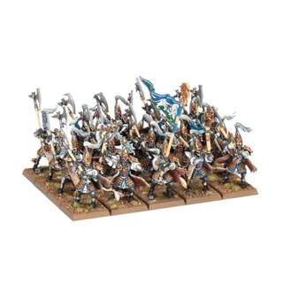 Zeigt die Reihe High Elf Realms - Chracian Warhost und nicht Lion Chariot of Chrace im Besonderen — dasselbe Bild steht für 3 Einheiten dieser Armee.