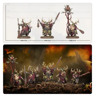 Muestra la gama Maggotkin of Nurgle y no Putrid Blightkings en particular — la misma imagen representa a 2 unidades de este ejército.