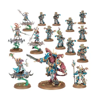 Zeigt die Reihe Thousand Sons und nicht Daemonic Herald [Crucible] im Besonderen — dasselbe Bild steht für 7 Einheiten dieser Armee.