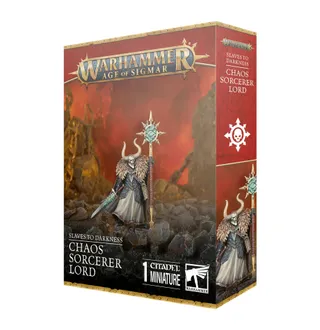 Pokazuje serię Slaves to Darkness, a nie konkretnie Chaos Sorcerer Lord on Manticore — to samo zdjęcie reprezentuje 2 jednostki tej armii.