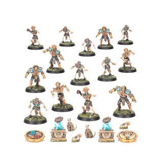 Muestra la gama Tomb Kings y no Skeleton Lineman en particular — la misma imagen representa a 4 unidades de este ejército.