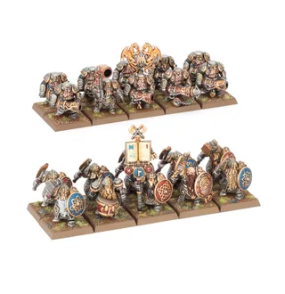 Zeigt die Reihe Dwarfen Mountain Holds und nicht Ironbreakers im Besonderen — dasselbe Bild steht für 2 Einheiten dieser Armee.