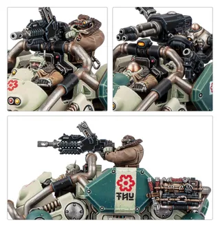 Zeigt die Reihe Leagues of Votann und nicht Kapricus Carrier im Besonderen — dasselbe Bild steht für 2 Einheiten dieser Armee.